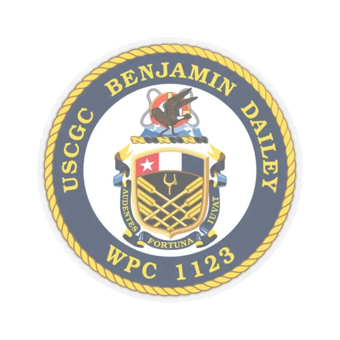 USCGC Benjamin Dailey WPC 1123 (U.S. Coast Guard) STICKER Vinyl Kiss-Cut Decal 2 Inch Transparent - The Sticker Space