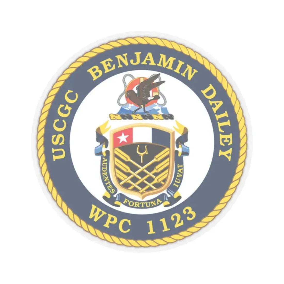 USCGC Benjamin Dailey WPC 1123 (U.S. Coast Guard) STICKER Vinyl Kiss-Cut Decal 3 Inch Transparent - The Sticker Space