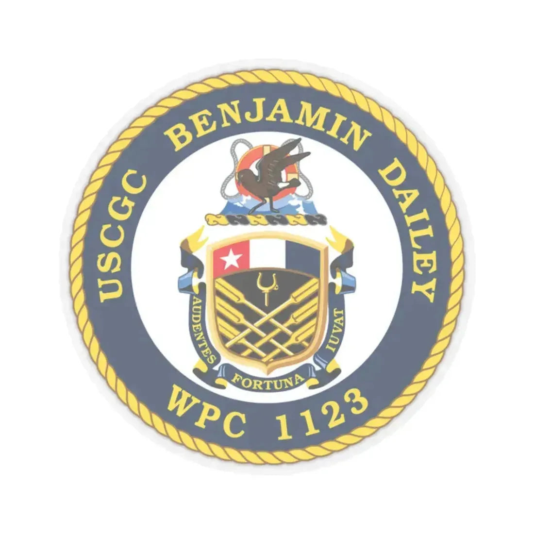 USCGC Benjamin Dailey WPC 1123 (U.S. Coast Guard) STICKER Vinyl Kiss-Cut Decal 3 Inch Transparent - The Sticker Space