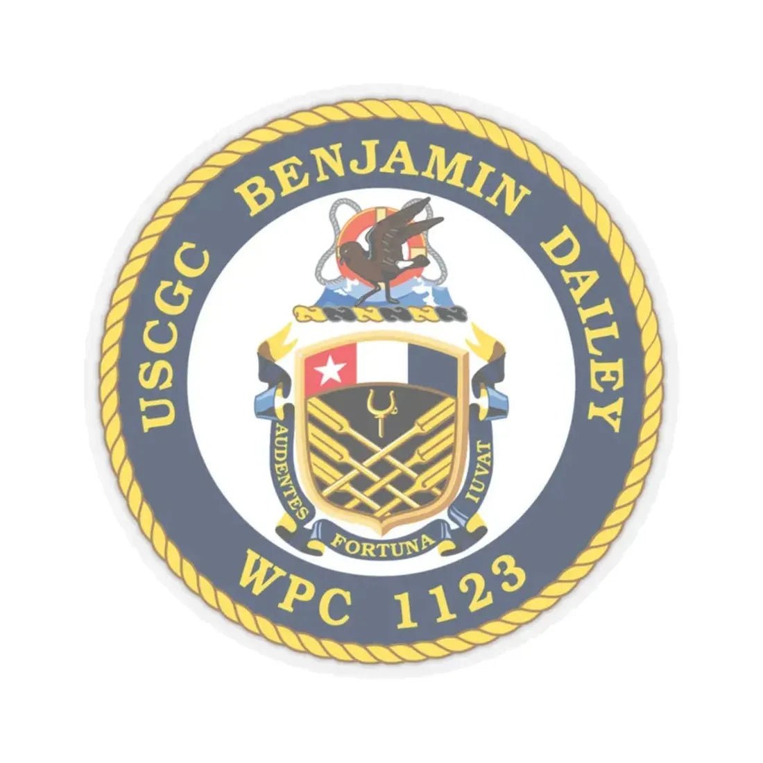 USCGC Benjamin Dailey WPC 1123 (U.S. Coast Guard) STICKER Vinyl Kiss-Cut Decal 4 Inch Transparent - The Sticker Space