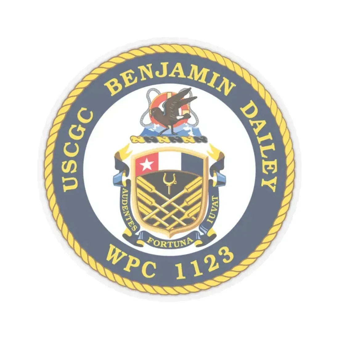 USCGC Benjamin Dailey WPC 1123 (U.S. Coast Guard) STICKER Vinyl Kiss-Cut Decal 4 Inch Transparent - The Sticker Space