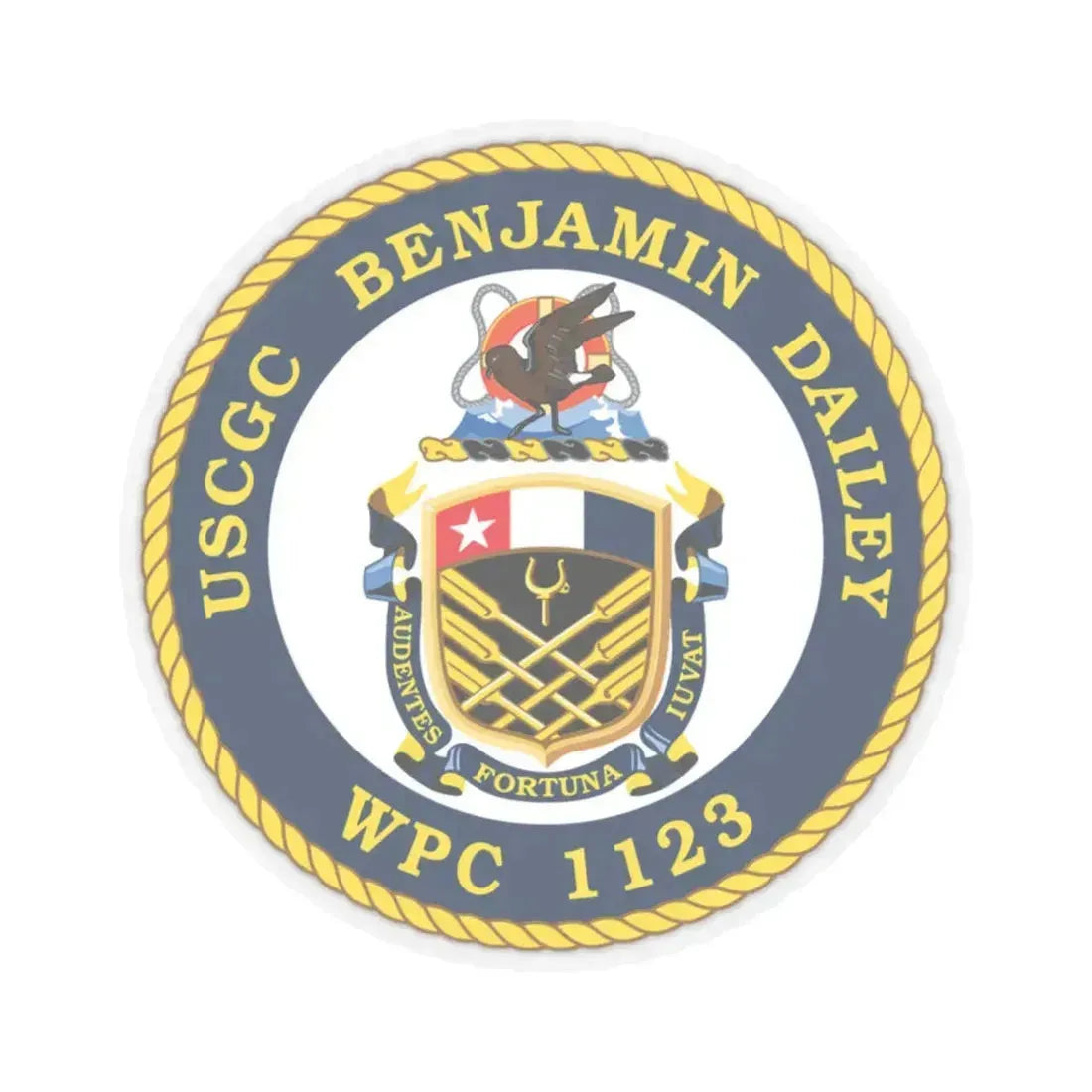 USCGC Benjamin Dailey WPC 1123 (U.S. Coast Guard) STICKER Vinyl Kiss-Cut Decal 6 Inch Transparent - The Sticker Space