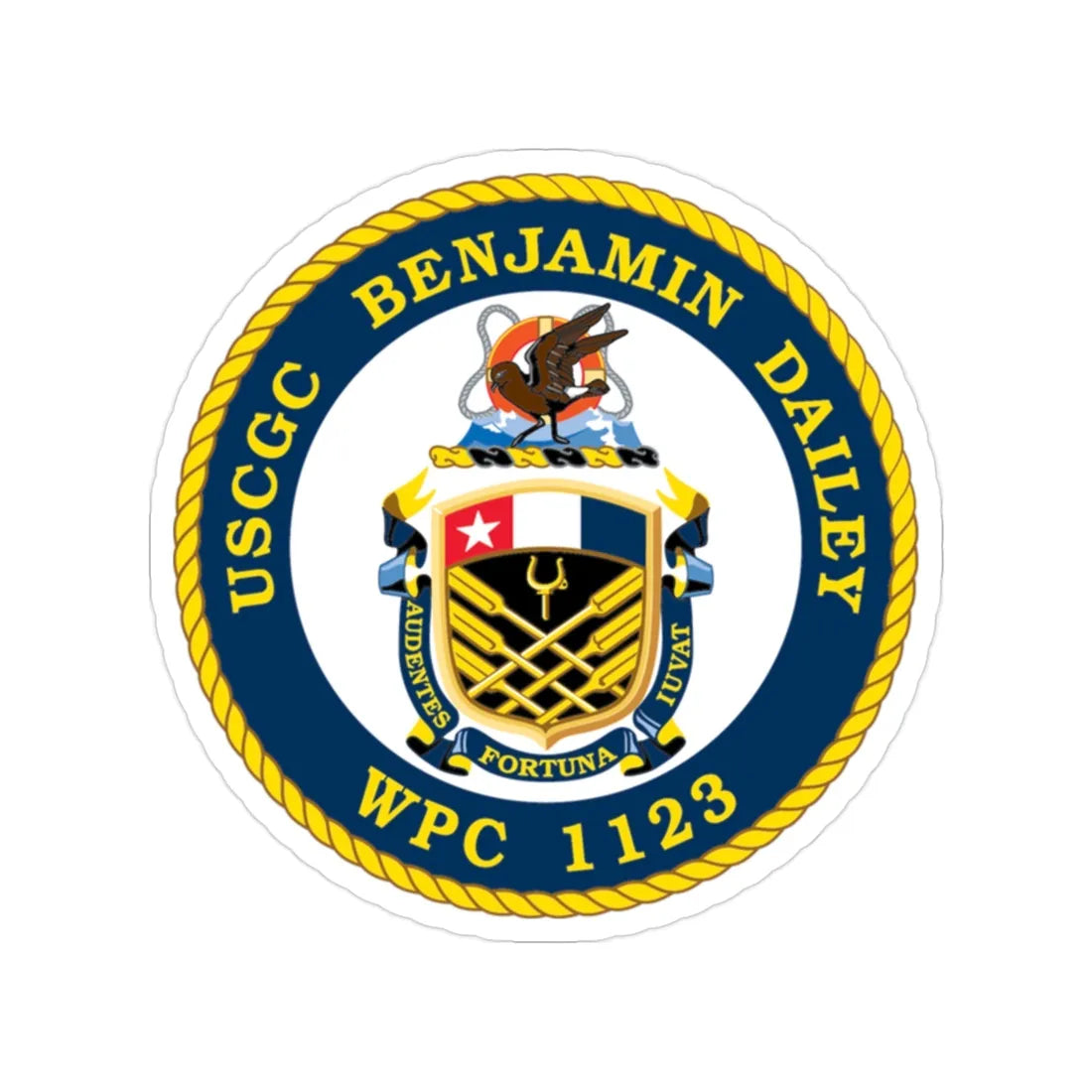 USCGC Benjamin Dailey WPC 1123 (U.S. Coast Guard) Transparent STICKER Die-Cut Vinyl Decal 2 Inch - The Sticker Space