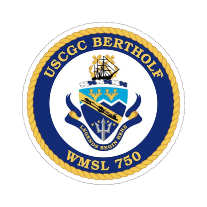 USCGC Bertholf WMSL 750 (U.S. Coast Guard) STICKER Vinyl Die-Cut Decal 4 Inch - The Sticker Space