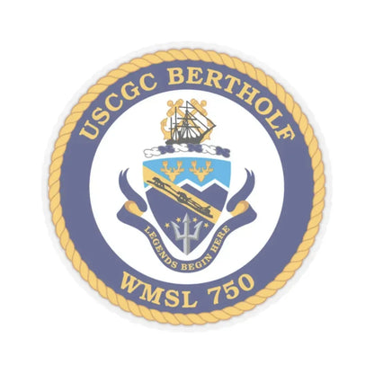 USCGC Bertholf WMSL 750 (U.S. Coast Guard) STICKER Vinyl Kiss-Cut Decal 2 Inch Transparent - The Sticker Space