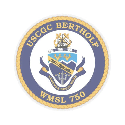 USCGC Bertholf WMSL 750 (U.S. Coast Guard) STICKER Vinyl Kiss-Cut Decal 6 Inch Transparent - The Sticker Space