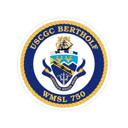USCGC Bertholf WMSL 750 (U.S. Coast Guard) Transparent STICKER Die-Cut Vinyl Decal 2 Inch - The Sticker Space