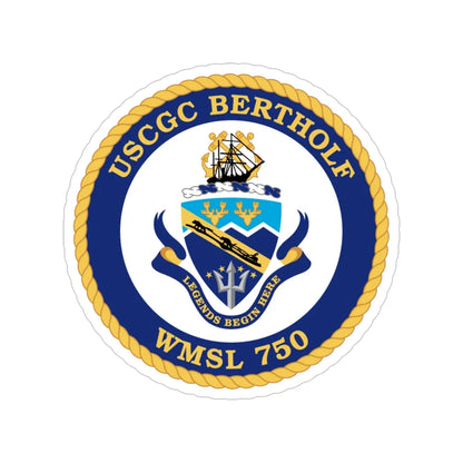 USCGC Bertholf WMSL 750 (U.S. Coast Guard) Transparent STICKER Die-Cut Vinyl Decal 6 Inch - The Sticker Space