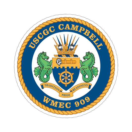 USCGC Campbell WMEC 909 (U.S. Coast Guard) STICKER Vinyl Die-Cut Decal-6 Inch-The Sticker Space