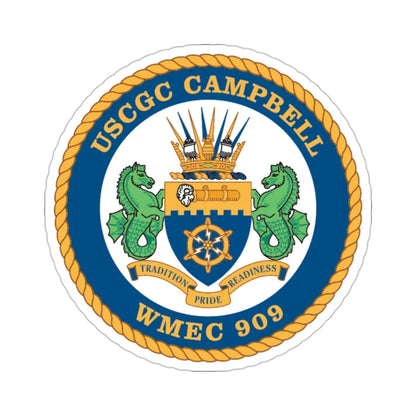 USCGC Campbell WMEC 909 (U.S. Coast Guard) STICKER Vinyl Die-Cut Decal 2 Inch - The Sticker Space