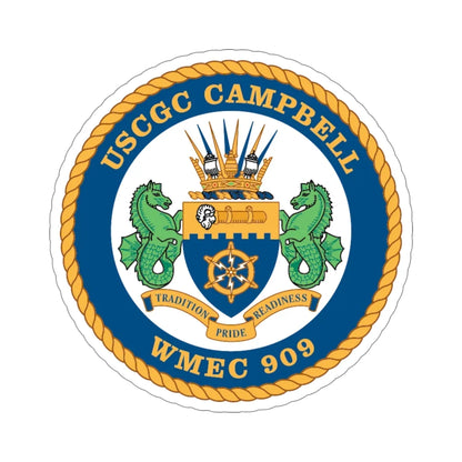 USCGC Campbell WMEC 909 (U.S. Coast Guard) STICKER Vinyl Die-Cut Decal 5 Inch - The Sticker Space