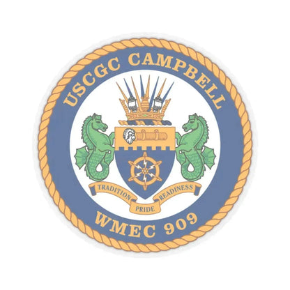USCGC Campbell WMEC 909 (U.S. Coast Guard) STICKER Vinyl Kiss-Cut Decal - The Sticker Space