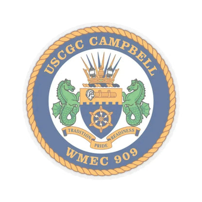 USCGC Campbell WMEC 909 (U.S. Coast Guard) STICKER Vinyl Kiss-Cut Decal - The Sticker Space