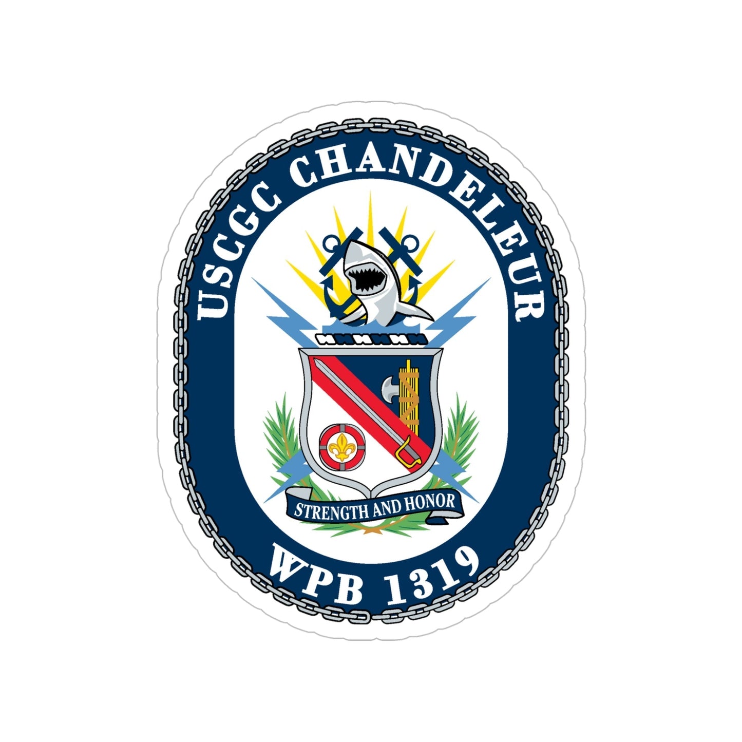 USCGC Chandeleur WPB 1319 (U.S. Coast Guard) Transparent STICKER Die-Cut Vinyl Decal-5 Inch-The Sticker Space