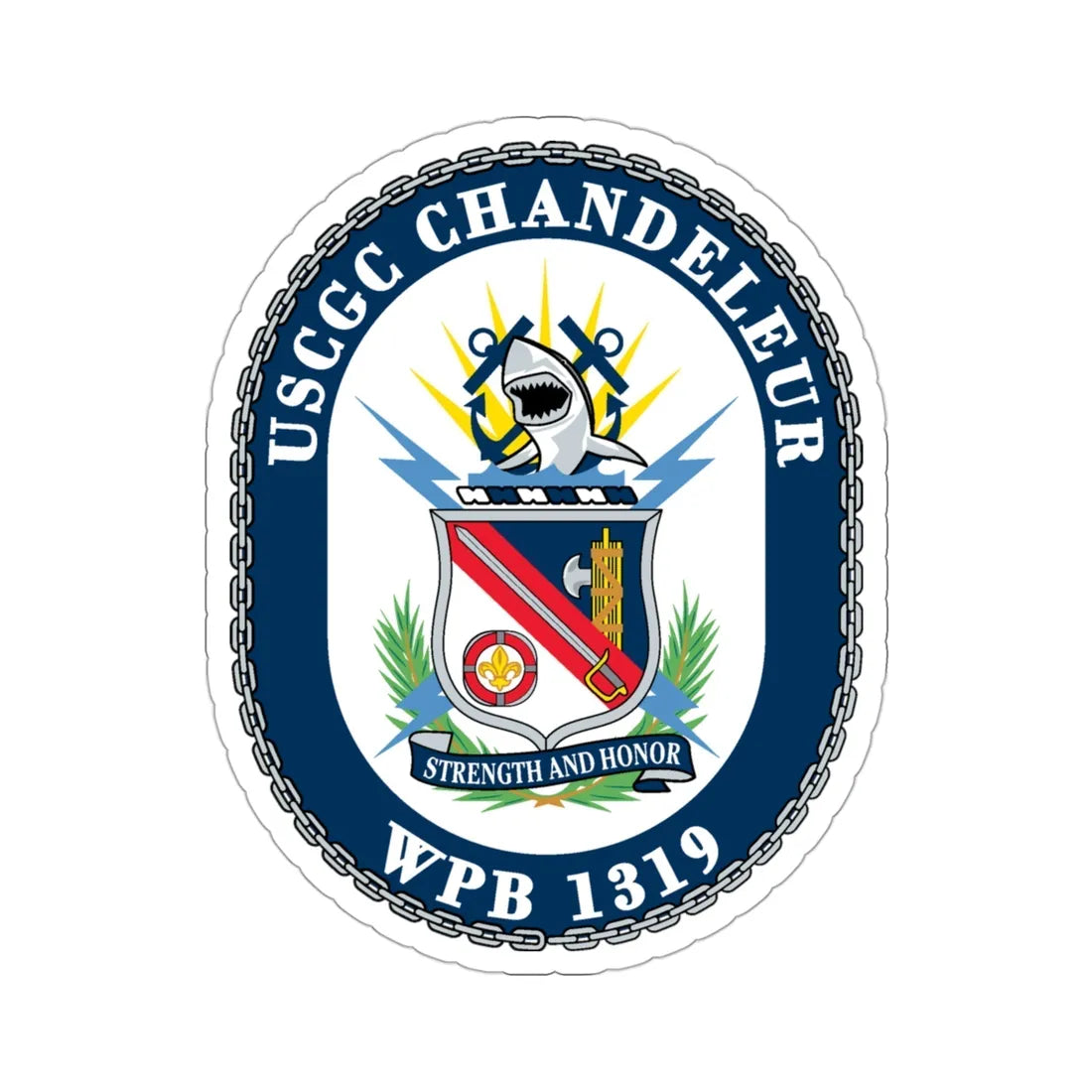 USCGC Chandeleur WPB 1319 (U.S. Coast Guard) STICKER Vinyl Die-Cut Decal 3 Inch - The Sticker Space