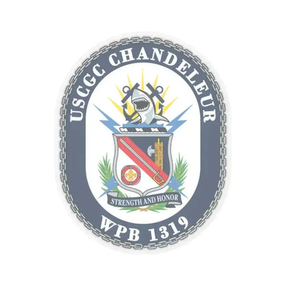 USCGC Chandeleur WPB 1319 (U.S. Coast Guard) STICKER Vinyl Kiss-Cut Decal 2 Inch Transparent - The Sticker Space