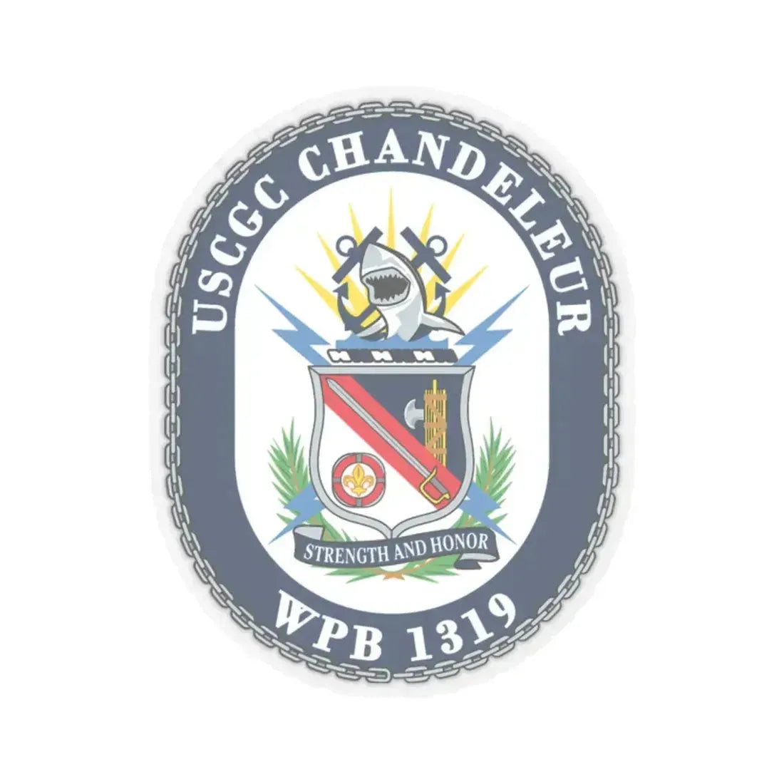 USCGC Chandeleur WPB 1319 (U.S. Coast Guard) STICKER Vinyl Kiss-Cut Decal 2 Inch Transparent - The Sticker Space