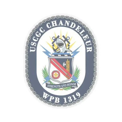 USCGC Chandeleur WPB 1319 (U.S. Coast Guard) STICKER Vinyl Kiss-Cut Decal 2 Inch Transparent - The Sticker Space