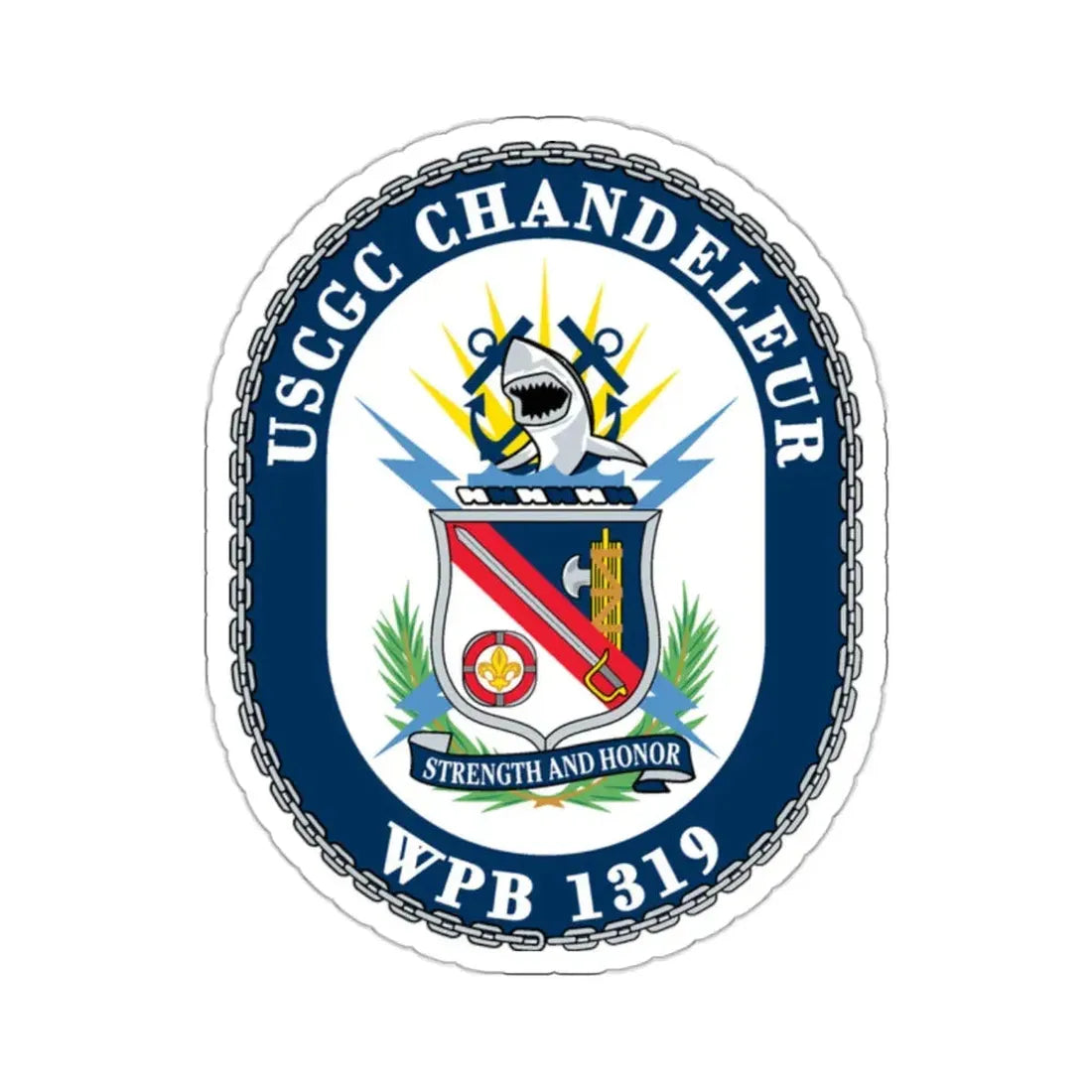 USCGC Chandeleur WPB 1319 (U.S. Coast Guard) STICKER Vinyl Kiss-Cut Decal 2 Inch White - The Sticker Space