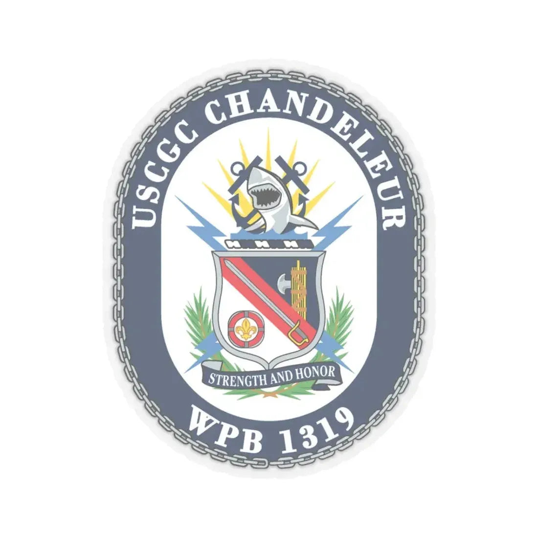 USCGC Chandeleur WPB 1319 (U.S. Coast Guard) STICKER Vinyl Kiss-Cut Decal 3 Inch Transparent - The Sticker Space