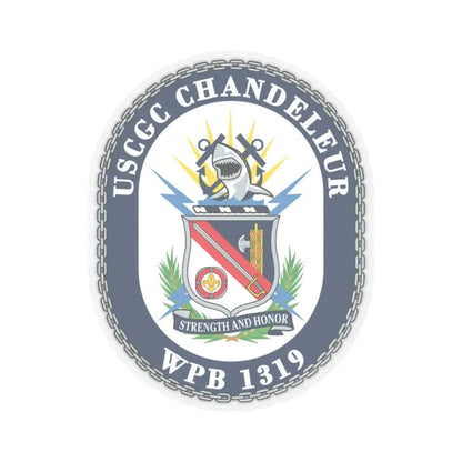 USCGC Chandeleur WPB 1319 (U.S. Coast Guard) STICKER Vinyl Kiss-Cut Decal 3 Inch Transparent - The Sticker Space