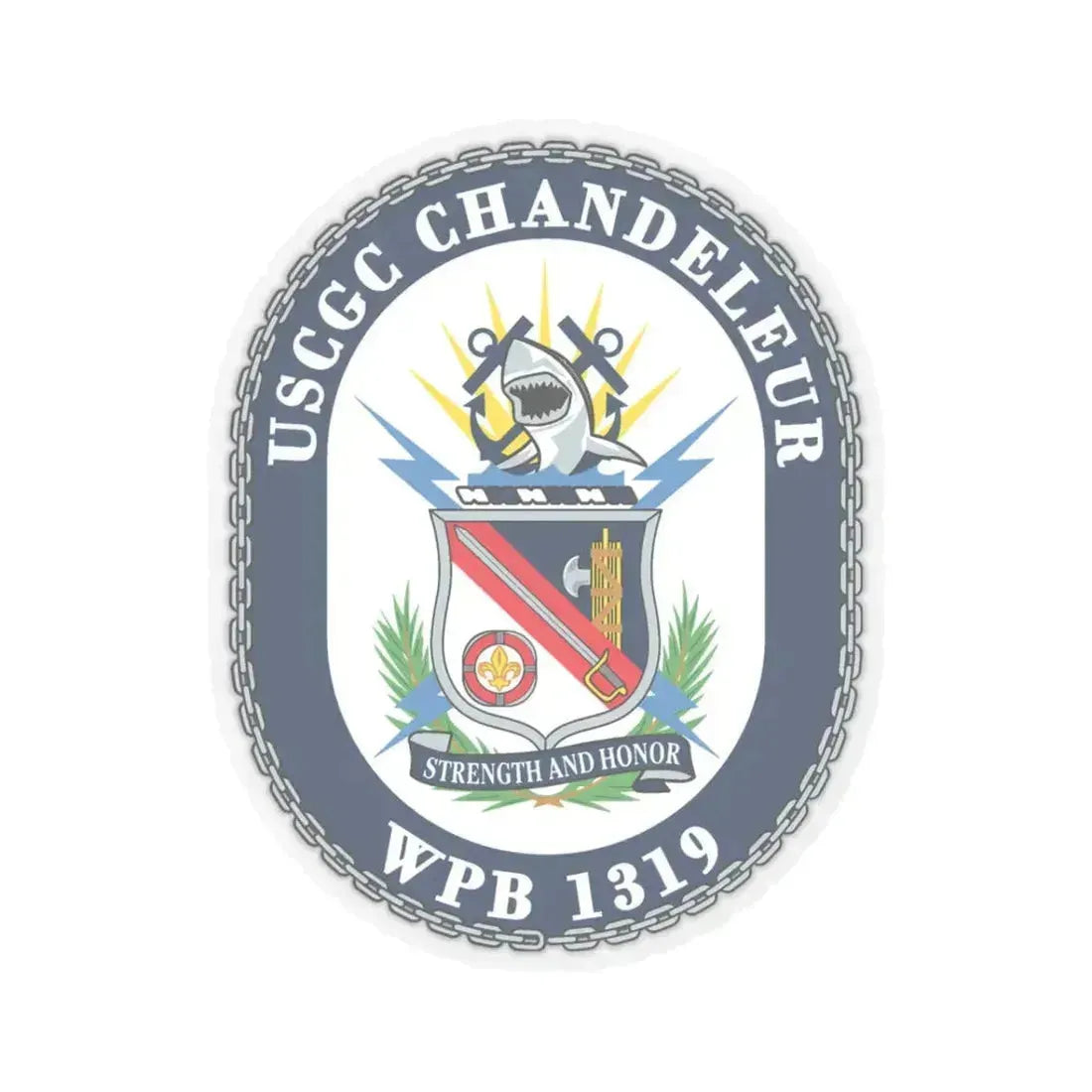 USCGC Chandeleur WPB 1319 (U.S. Coast Guard) STICKER Vinyl Kiss-Cut Decal 3 Inch Transparent - The Sticker Space