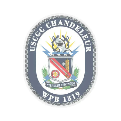 USCGC Chandeleur WPB 1319 (U.S. Coast Guard) STICKER Vinyl Kiss-Cut Decal 3 Inch Transparent - The Sticker Space