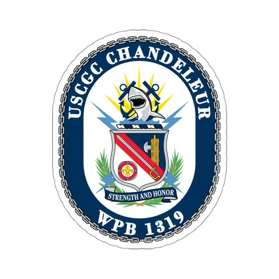 USCGC Chandeleur WPB 1319 (U.S. Coast Guard) STICKER Vinyl Kiss-Cut Decal 3 Inch White - The Sticker Space