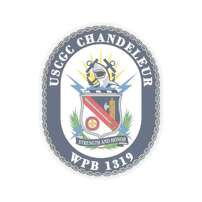 USCGC Chandeleur WPB 1319 (U.S. Coast Guard) STICKER Vinyl Kiss-Cut Decal 4 Inch Transparent - The Sticker Space