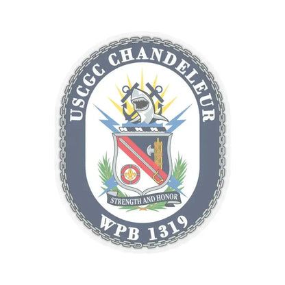 USCGC Chandeleur WPB 1319 (U.S. Coast Guard) STICKER Vinyl Kiss-Cut Decal 4 Inch Transparent - The Sticker Space