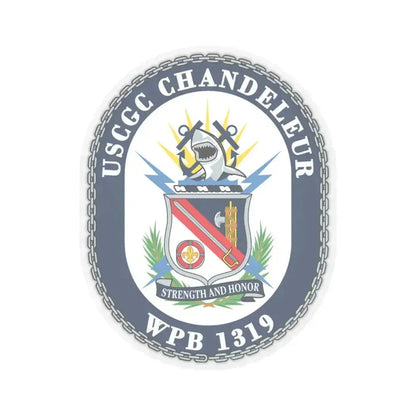 USCGC Chandeleur WPB 1319 (U.S. Coast Guard) STICKER Vinyl Kiss-Cut Decal 4 Inch Transparent - The Sticker Space