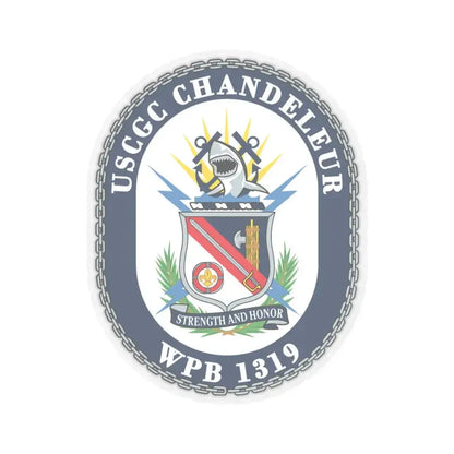 USCGC Chandeleur WPB 1319 (U.S. Coast Guard) STICKER Vinyl Kiss-Cut Decal 6 Inch Transparent - The Sticker Space