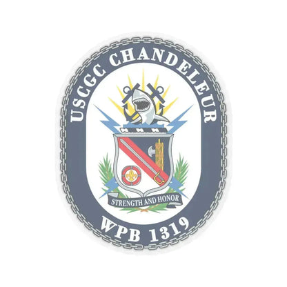 USCGC Chandeleur WPB 1319 (U.S. Coast Guard) STICKER Vinyl Kiss-Cut Decal 6 Inch Transparent - The Sticker Space