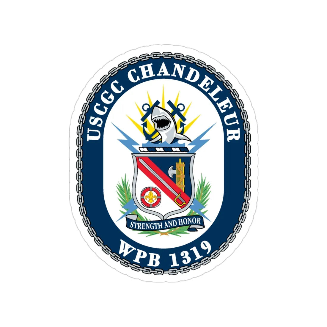 USCGC Chandeleur WPB 1319 (U.S. Coast Guard) Transparent STICKER Die-Cut Vinyl Decal 3 Inch - The Sticker Space