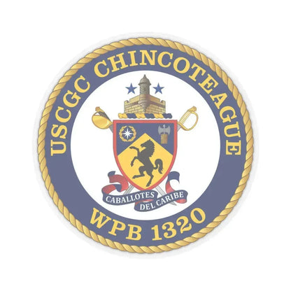 USCGC Chincoteague WPB 1320 (U.S. Coast Guard) STICKER Vinyl Kiss-Cut Decal 6 Inch Transparent - The Sticker Space