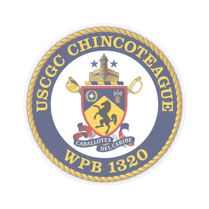 USCGC Chincoteague WPB 1320 (U.S. Coast Guard) STICKER Vinyl Kiss-Cut Decal 6 Inch Transparent - The Sticker Space