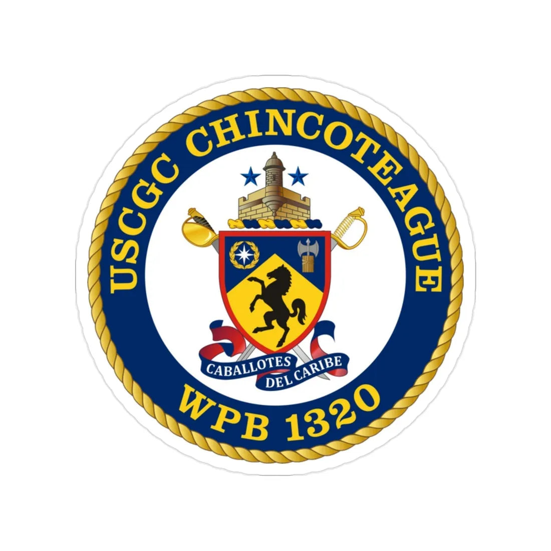 USCGC Chincoteague WPB 1320 (U.S. Coast Guard) Transparent STICKER Die-Cut Vinyl Decal 2 Inch - The Sticker Space