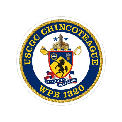 USCGC Chincoteague WPB 1320 (U.S. Coast Guard) Transparent STICKER Die-Cut Vinyl Decal 2 Inch - The Sticker Space