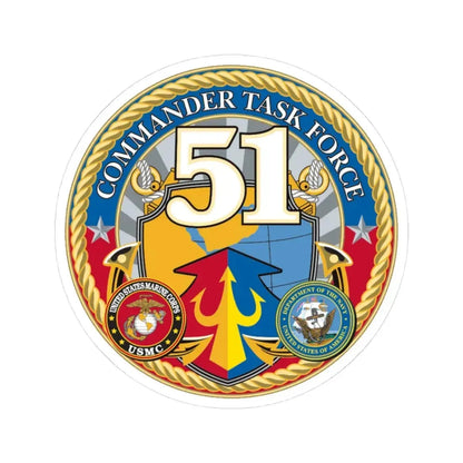 USCGC Command Task Force (U.S. Coast Guard) STICKER Vinyl Kiss-Cut Decal 3 Inch White - The Sticker Space