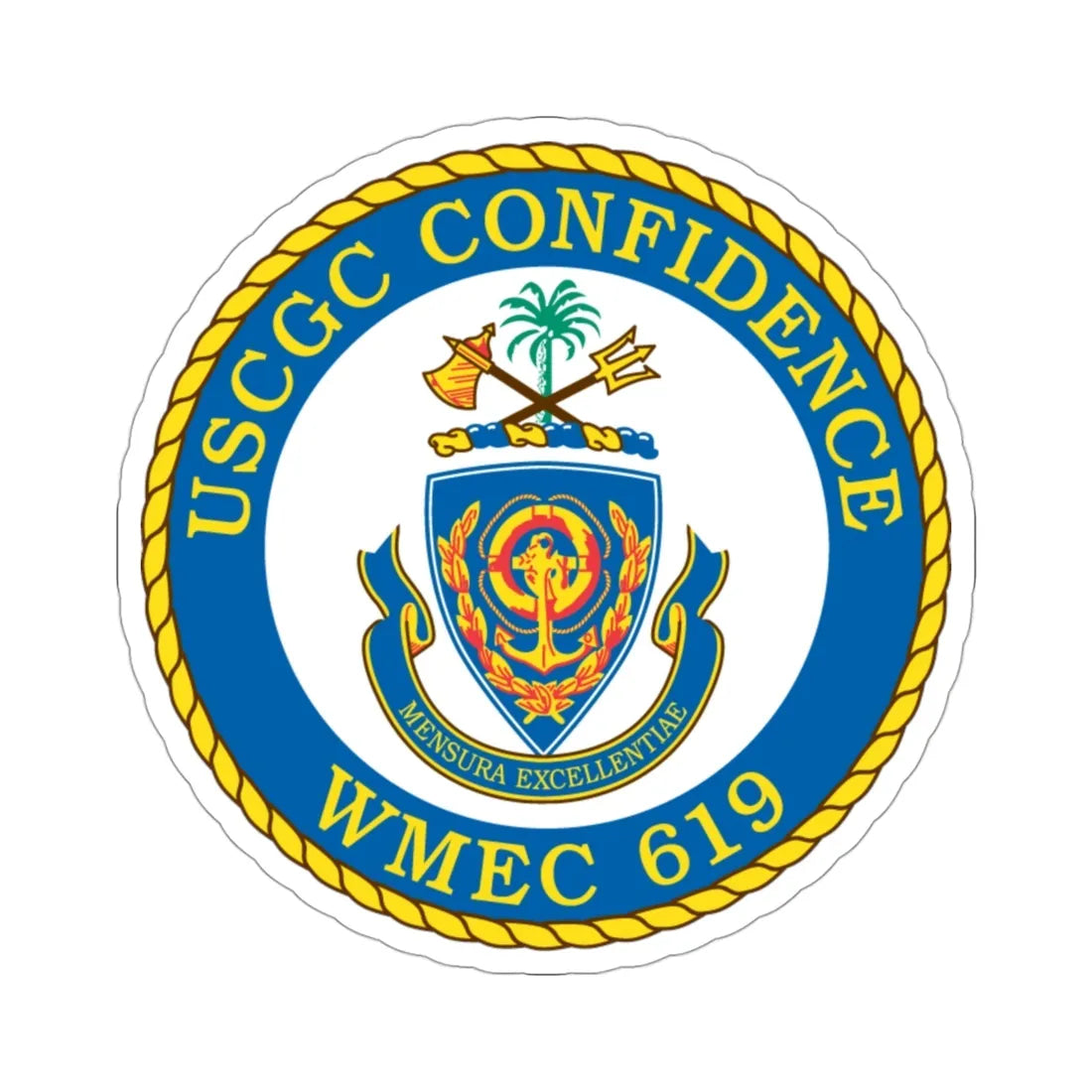 USCGC Confidence WMEC 619 (U.S. Coast Guard) STICKER Vinyl Die-Cut Decal 3 Inch - The Sticker Space
