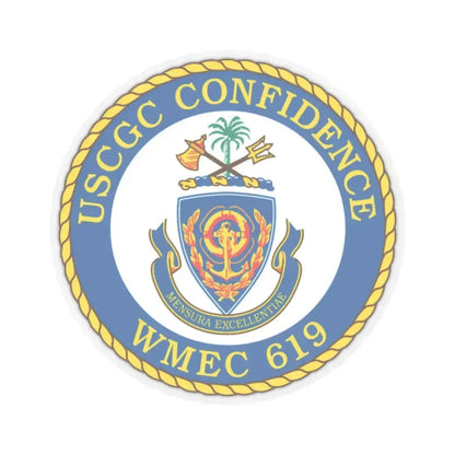 USCGC Confidence WMEC 619 (U.S. Coast Guard) STICKER Vinyl Kiss-Cut Decal 2 Inch Transparent - The Sticker Space