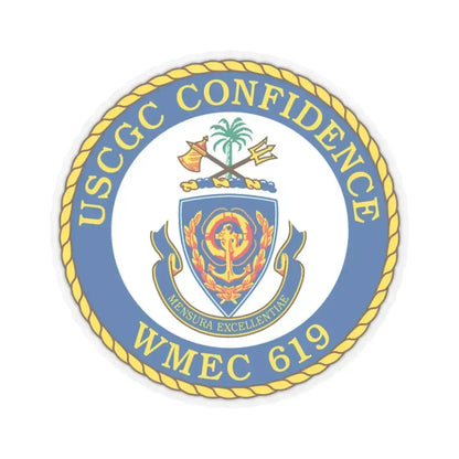 USCGC Confidence WMEC 619 (U.S. Coast Guard) STICKER Vinyl Kiss-Cut Decal 6 Inch Transparent - The Sticker Space