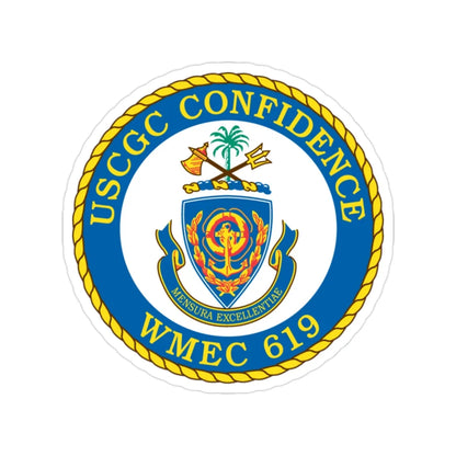 USCGC Confidence WMEC 619 (U.S. Coast Guard) Transparent STICKER Die-Cut Vinyl Decal 2 Inch - The Sticker Space