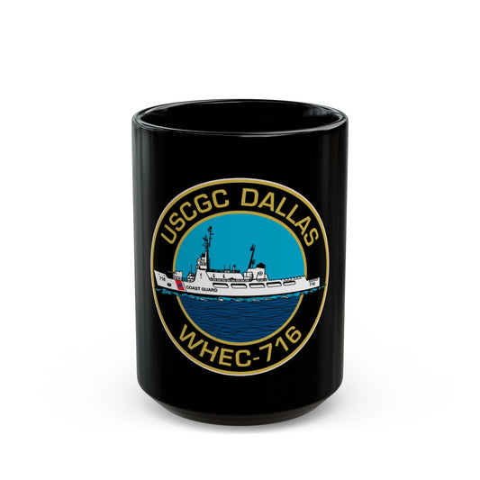 USCGC Dallas WHEC 716 2 (U.S. Coast Guard) Black Coffee Mug-15oz-The Sticker Space