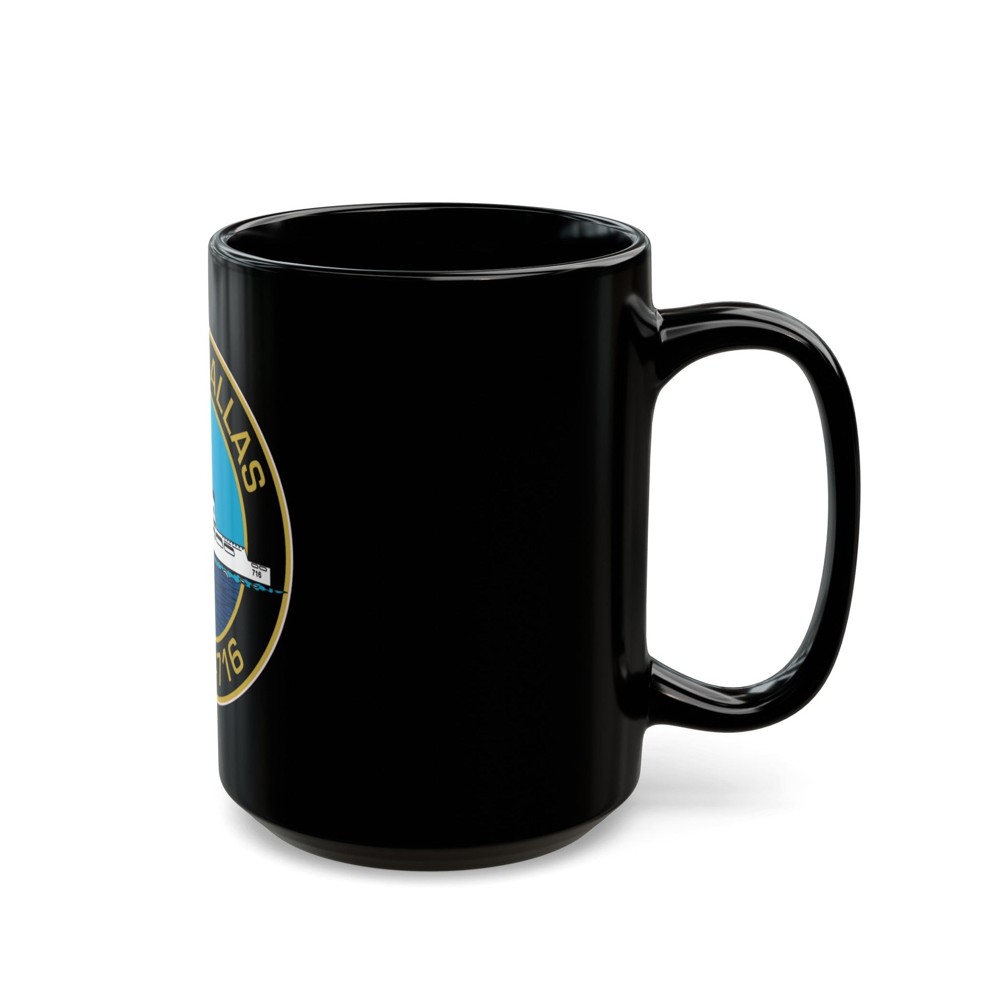 USCGC Dallas WHEC 716 2 (U.S. Coast Guard) Black Coffee Mug-The Sticker Space