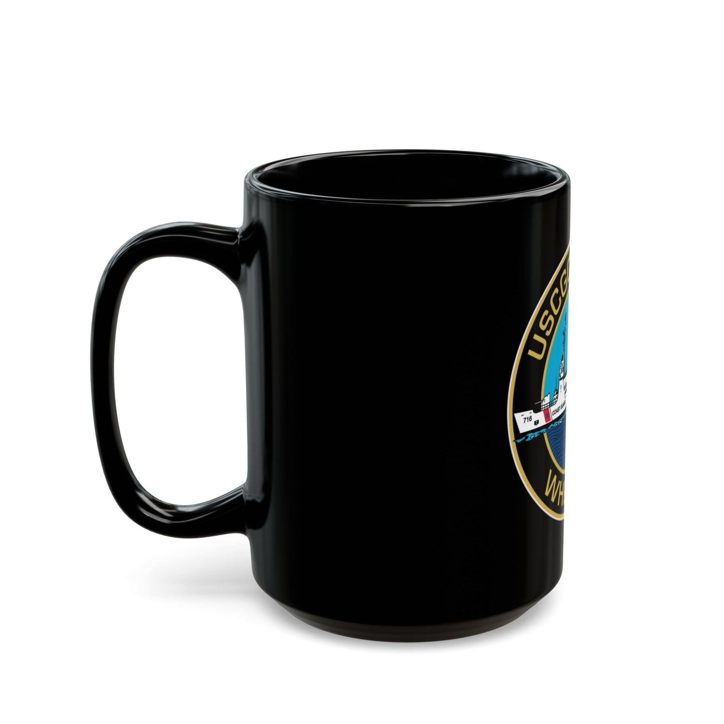 USCGC Dallas WHEC 716 2 (U.S. Coast Guard) Black Coffee Mug-The Sticker Space