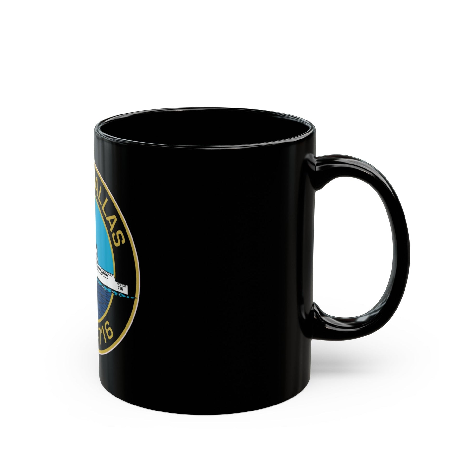 USCGC Dallas WHEC 716 2 (U.S. Coast Guard) Black Coffee Mug-The Sticker Space