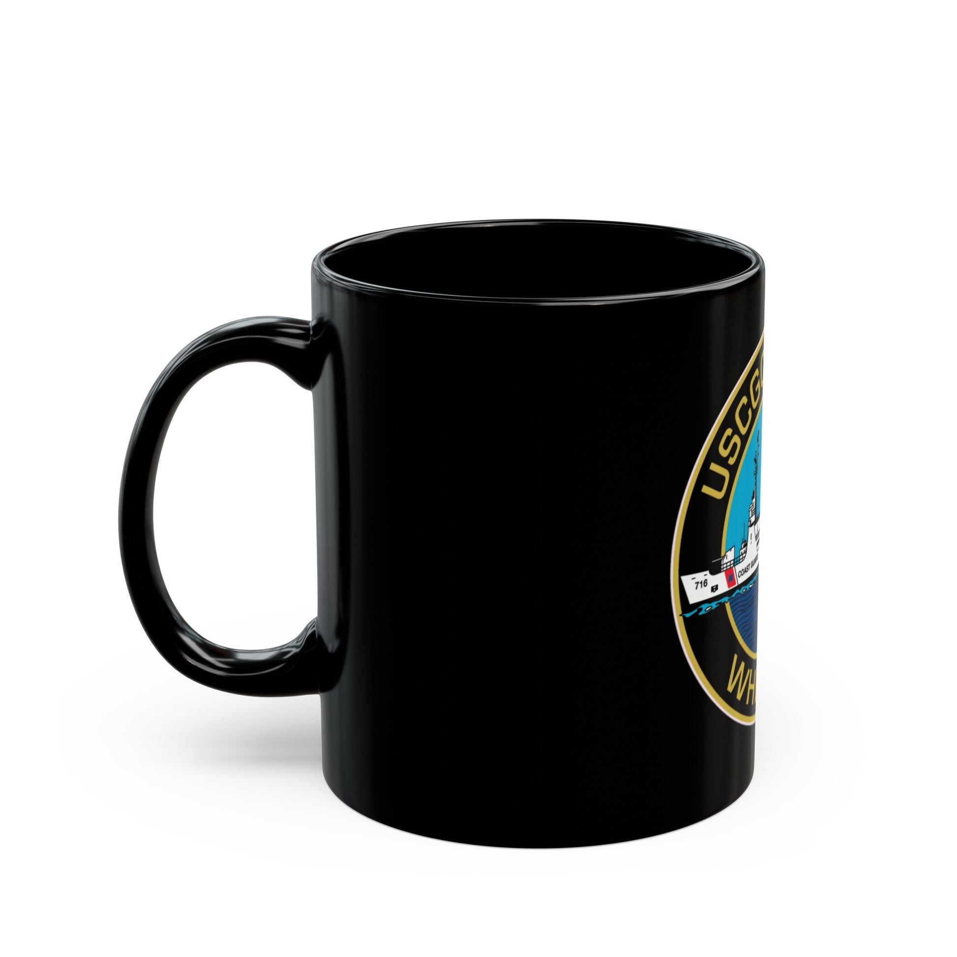 USCGC Dallas WHEC 716 2 (U.S. Coast Guard) Black Coffee Mug-The Sticker Space