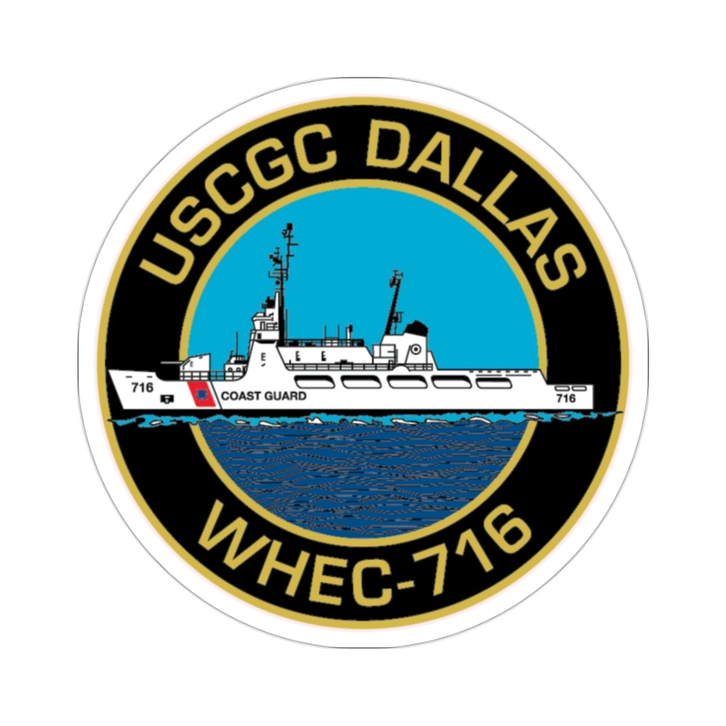 USCGC Dallas WHEC 716 2 (U.S. Coast Guard) STICKER Vinyl Die-Cut Decal-2 Inch-The Sticker Space