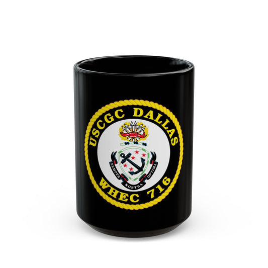 USCGC Dallas WHEC 716 (U.S. Coast Guard) Black Coffee Mug-15oz-The Sticker Space